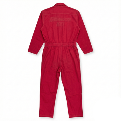 Retro JDM Japan Nisseki Dash Racer 100 Mechanic Coveralls Tsunagi Red - Sugoi JDM