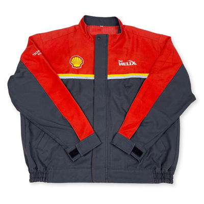 Retro JDM Japan Showa 1990s Formula Shell Helix Ferrari Motorsports Jacket - Sugoi JDM