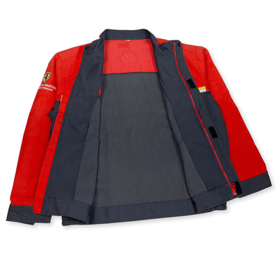 Retro JDM Japan Showa 1990s Formula Shell Helix Ferrari Motorsports Jacket - Sugoi JDM