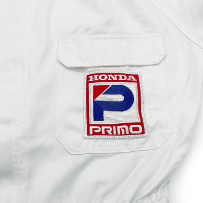 Retro JDM Japan Showa Honda Primo Pit Crew Coveralls Tsunagi White - Sugoi JDM