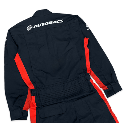 Retro JDM Japan Super Autobacs JGTC Pit Staff Summer Coveralls Tsunagi Black - Sugoi JDM