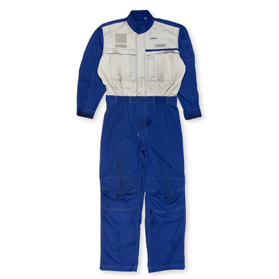 Retro JDM Nissan Summer Tsunagi Coverall Jumpsuit Long Sleeve Blue - Sugoi JDM
