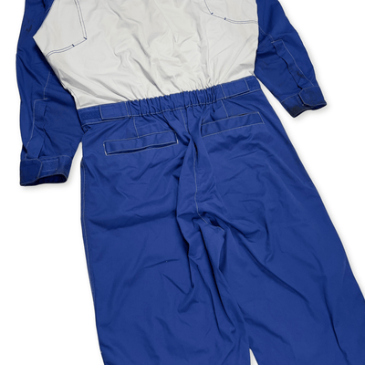 Retro JDM Nissan Summer Tsunagi Coverall Jumpsuit Long Sleeve Blue - Sugoi JDM