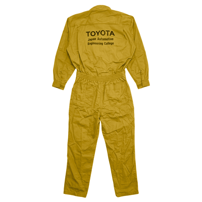 Retro JDM Toyota Automotive Engineering College Summer Coveralls Tsunagi Brown - Sugoi JDM