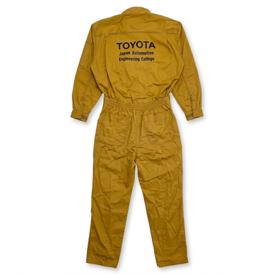 Retro JDM Toyota Japan Automotive Engineering College Coveralls Tsunagi Brown - Sugoi JDM