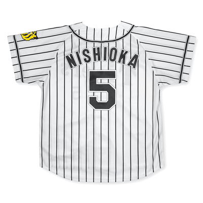 Retro NPB Hanshin Tigers Tsuyoshi Nishioka Baseball Jersey White 2017 5 - Sugoi JDM