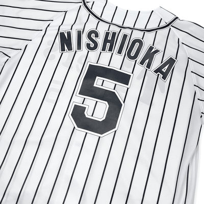 Retro NPB Hanshin Tigers Tsuyoshi Nishioka Baseball Jersey White 2017 5 - Sugoi JDM