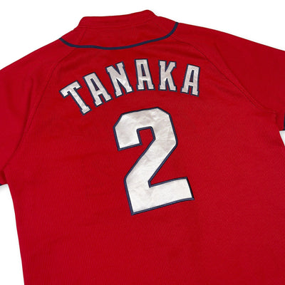 Retro NPB Japan Hiroshima Carp Baseball Knit Jersey Kosuke Tanaka Red - Sugoi JDM