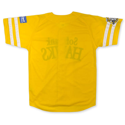Retro NPB Japan Softbank Hawks 20th 70th Anniversary Baseball Jersey Yellow - Sugoi JDM