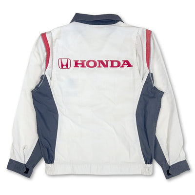 Retro Showa Era 1990s JDM Japan Honda Motors Mechanic Jacket White - Sugoi JDM
