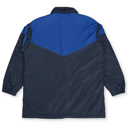 Retro Showa JDM Japan ENEOS Oil Staff Uniform Winter Insulated Jacket Blue - Sugoi JDM