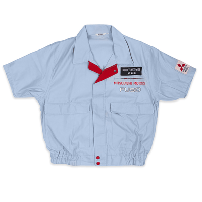 Retro Showa Vintage JDM Mitsubishi Fuso Short Sleeve Staff Jacket - Sugoi JDM