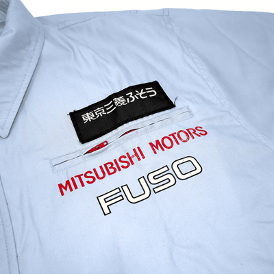 Retro Showa Vintage JDM Mitsubishi Fuso Short Sleeve Staff Jacket - Sugoi JDM