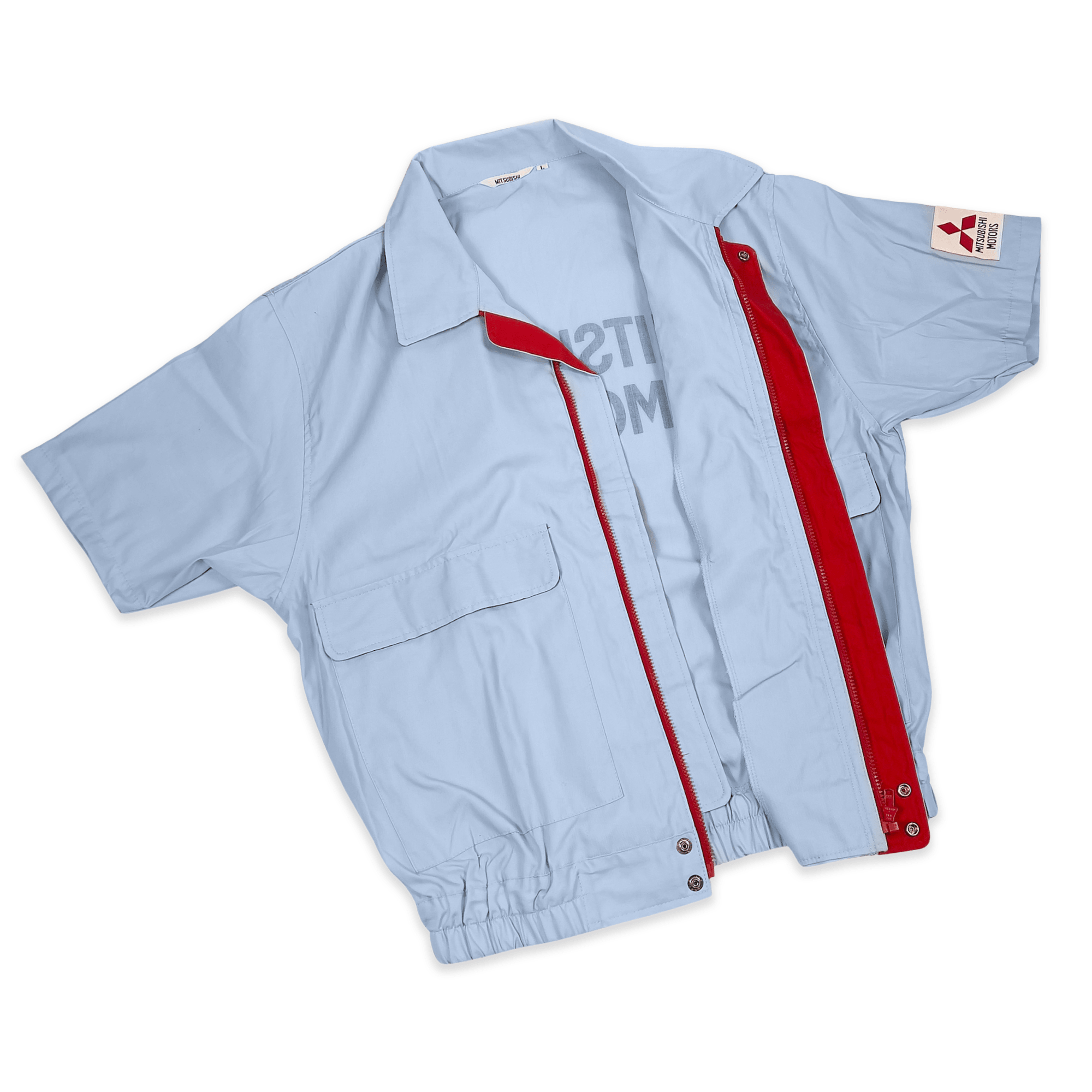 Retro Showa Vintage JDM Mitsubishi Motors Fuso Short Sleeve Staff Jacket - Sugoi JDM
