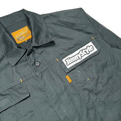 Retro Suzuki Jimny Jimnystyle Mechanic Coveralls Tsunagi Gray - Sugoi JDM