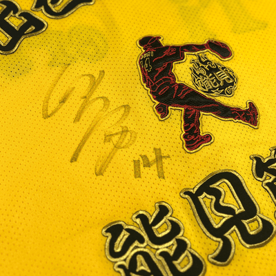 Signed NPB Atsushi Nomi 14 Hanshin Tigers Fan Club Custom Baseball Jersey - Sugoi JDM