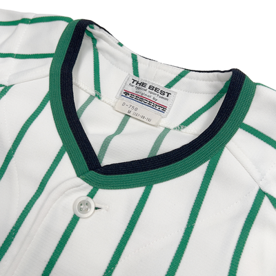 Vintage Descente Toyota Matsuhidai Japan Baseball Jersey 1980s Green Pinstripe