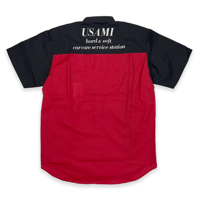 Retro 1990s Usami Koyu Hard & Soft Service Station Staff Short Sleeve Shirt