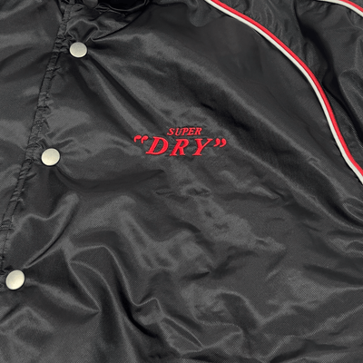 Vintage 1990s Japan Asahi Super Dry Stadium Bomber Jacket Black - Sugoi JDM