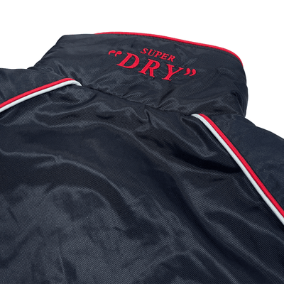 Vintage 1990s Japan Asahi Super Dry Stadium Bomber Jacket Black - Sugoi JDM