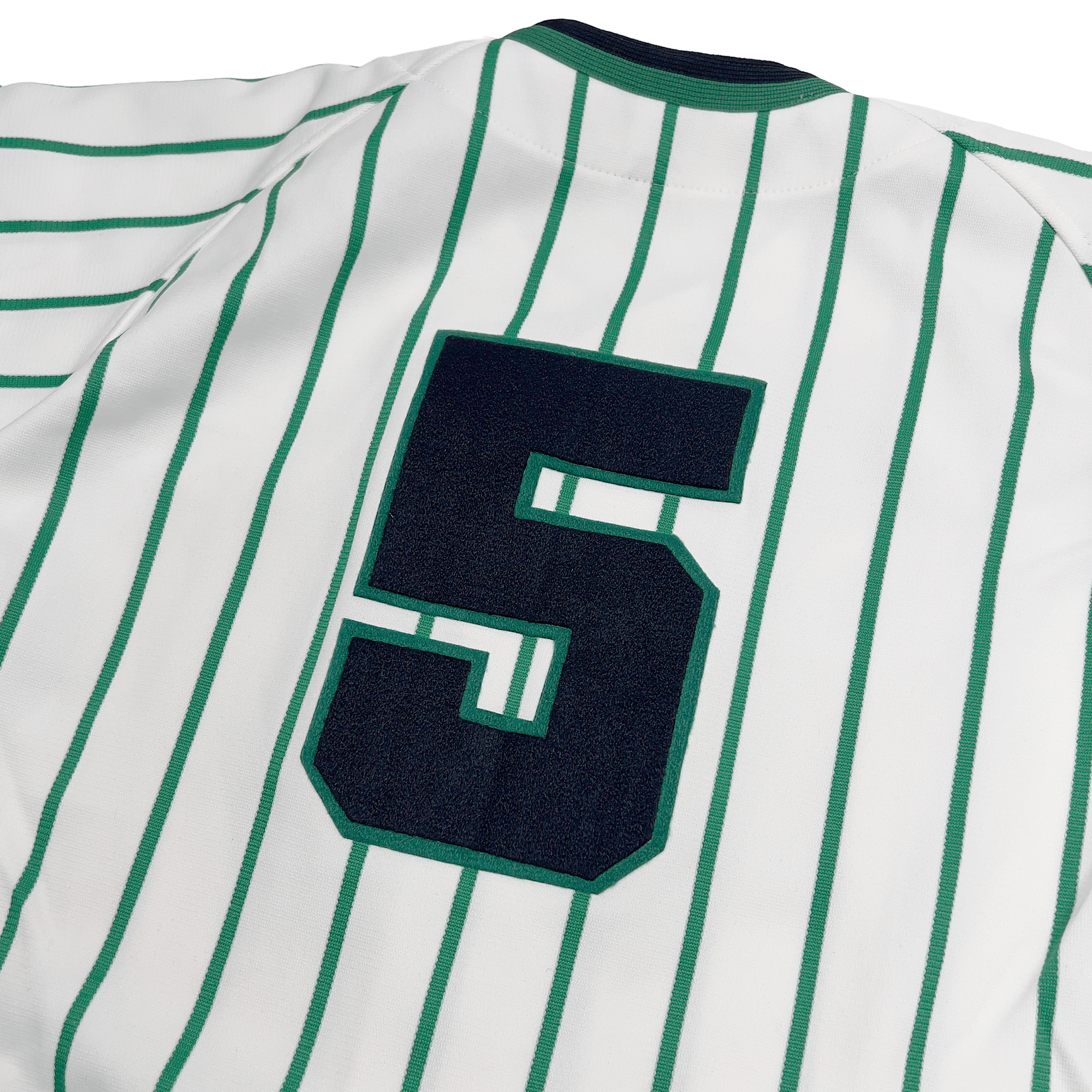 Vintage Descente Toyota Matsuhidai Japan Baseball Jersey 1980s Green Pinstripe - Sugoi JDM