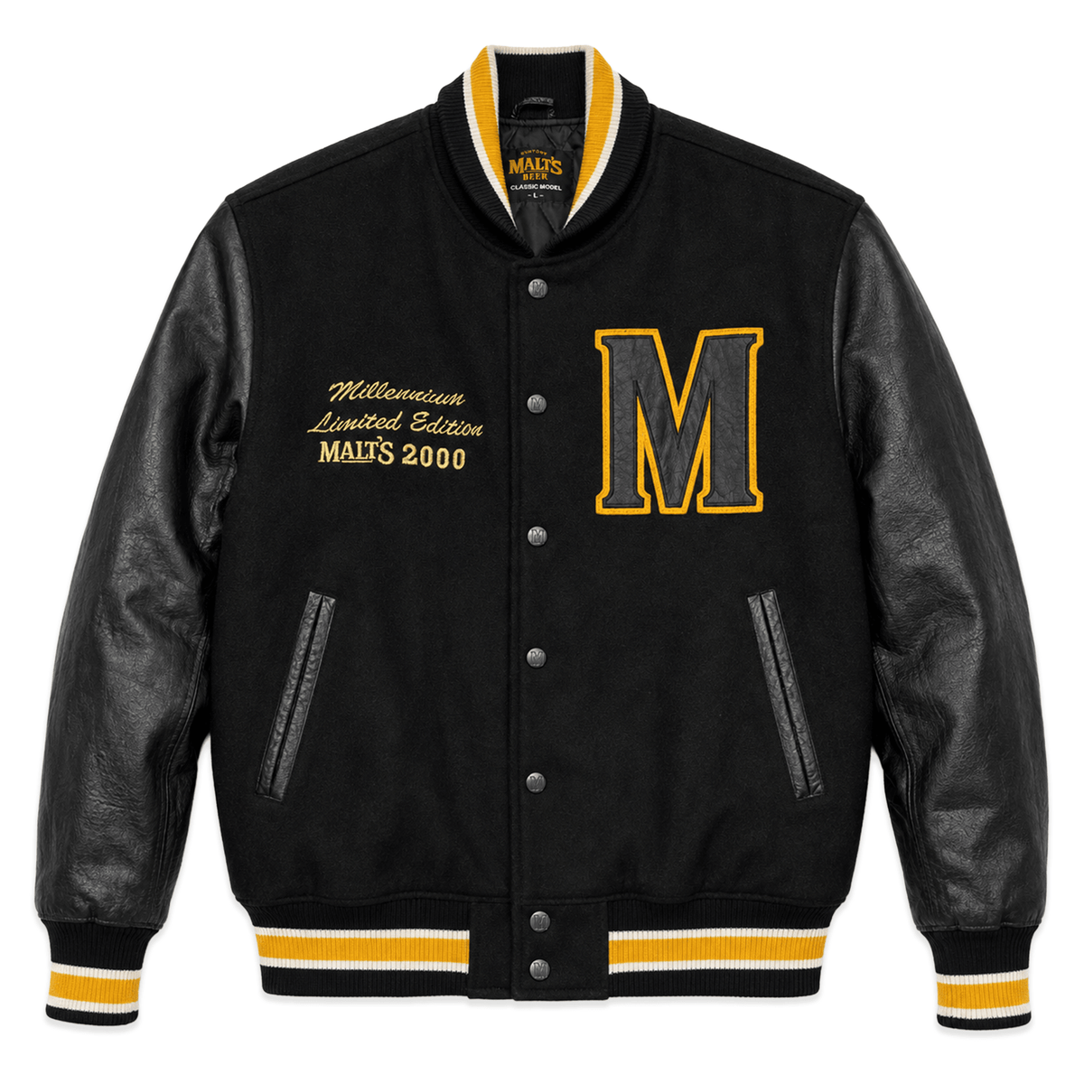 Vintage Japan JDM Suntory Malts Millennium Members 2000 Leather Varsity Jacket - Sugoi JDM