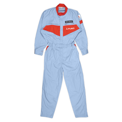 Vintage JDM Japan Mitsubishi Heavy Industries Fuso Coveralls Tsunagi Blue - Sugoi JDM