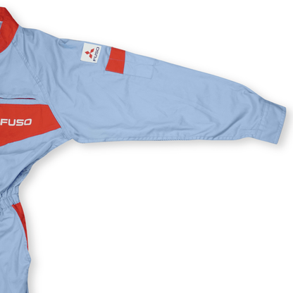 Vintage JDM Japan Mitsubishi Heavy Industries Fuso Coveralls Tsunagi Blue - Sugoi JDM