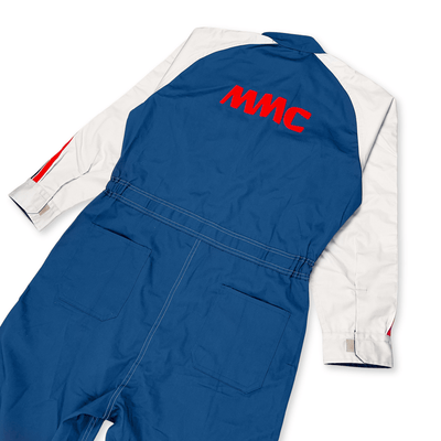 Vintage JDM Japan MMC Mitsubishi Motors Car Plaza Coveralls Tsunagi Blue - Sugoi JDM