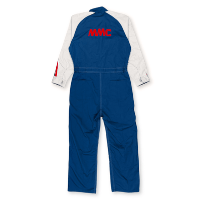 Vintage JDM Japan MMC Mitsubishi Motors Car Plaza Coveralls Tsunagi Blue - Sugoi JDM