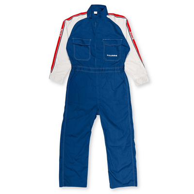 Vintage JDM Japan MMC Mitsubishi Motors Car Plaza Coveralls Tsunagi Blue - Sugoi JDM