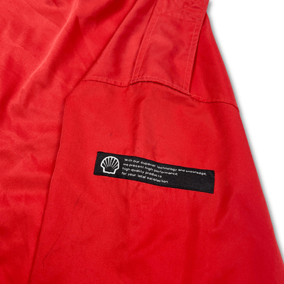 Vintage JDM Japan Showa Era 1990s Formula Shell Sekiyu Service Jacket Red - Sugoi JDM