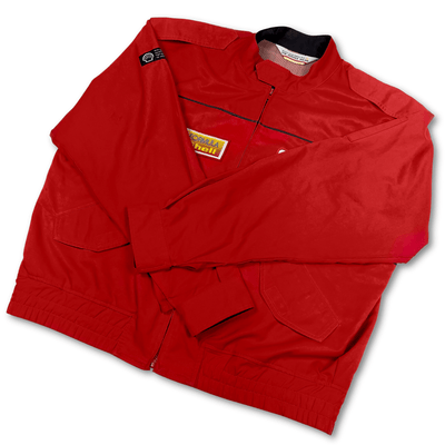 Vintage JDM Japan Showa Era 1990s Formula Shell Sekiyu Service Jacket Red - Sugoi JDM