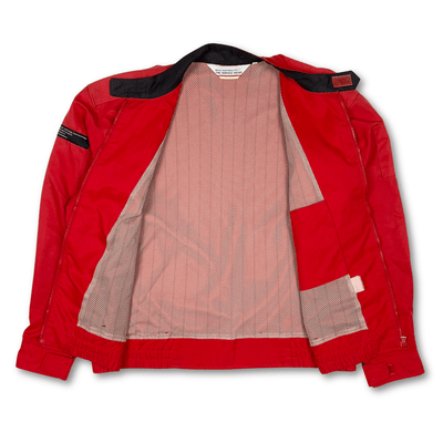 Vintage JDM Japan Showa Era 1990s Formula Shell Sekiyu Service Jacket Red - Sugoi JDM