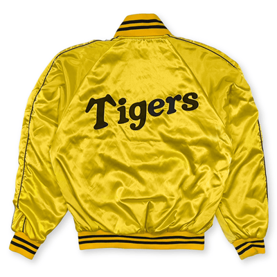 Vintage Rawlings NPB Showa Japan Hanshin Tigers Baseball Batting Jacket Yellow - Sugoi JDM