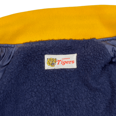 Vintage Rawlings NPB Showa Japan Hanshin Tigers Baseball Batting Jacket Yellow - Sugoi JDM