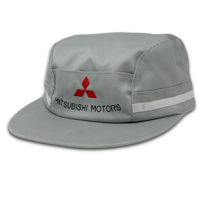 Vintage Showa Era Deadstock JDM Mitsubishi Motors Japan Mechanic Hat Grey - Sugoi JDM