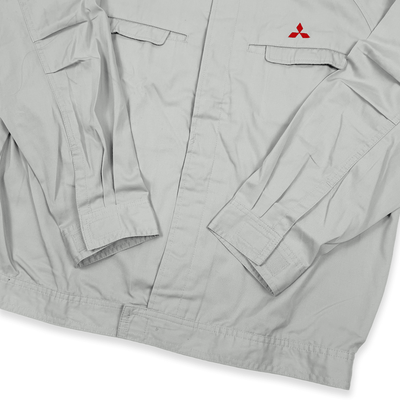 Vintage Showa Era Genuine Japan JDM Mitsubishi Motors Staff Jacket Grey - Sugoi JDM
