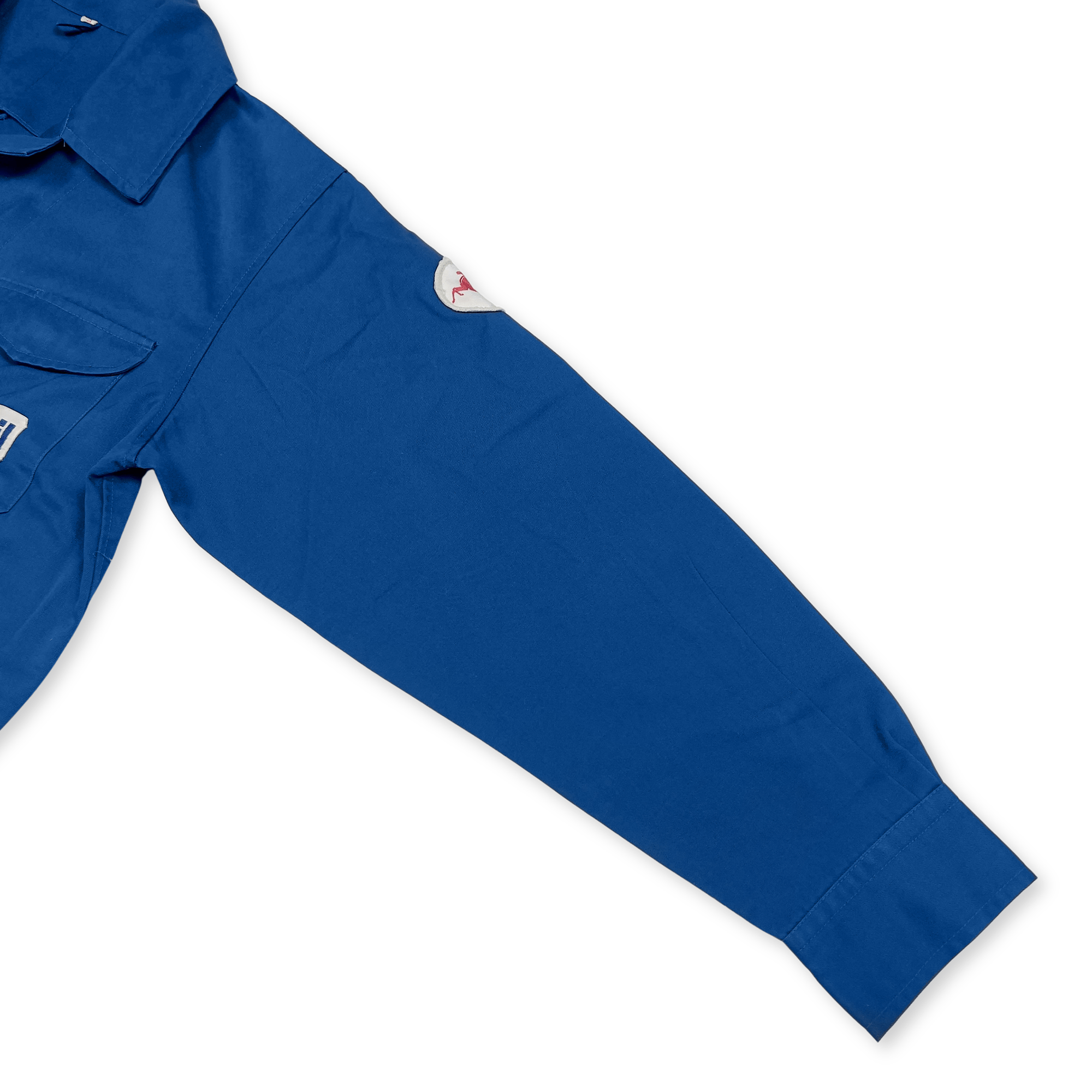 Vintage Showa Era JDM Japan Exxon Mobile Mechanic Staff Jacket Blue - Sugoi JDM