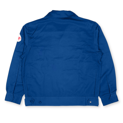 Vintage Showa Era JDM Japan Exxon Mobile Mechanic Staff Jacket Blue - Sugoi JDM