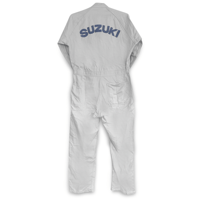 Vintage Showa Era JDM Japan Suzuki Mechanic Coveralls Tsunagi Light Blue - Sugoi JDM