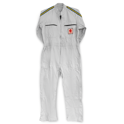 Vintage Showa Era JDM Japan Suzuki Mechanic Coveralls Tsunagi Light Blue - Sugoi JDM