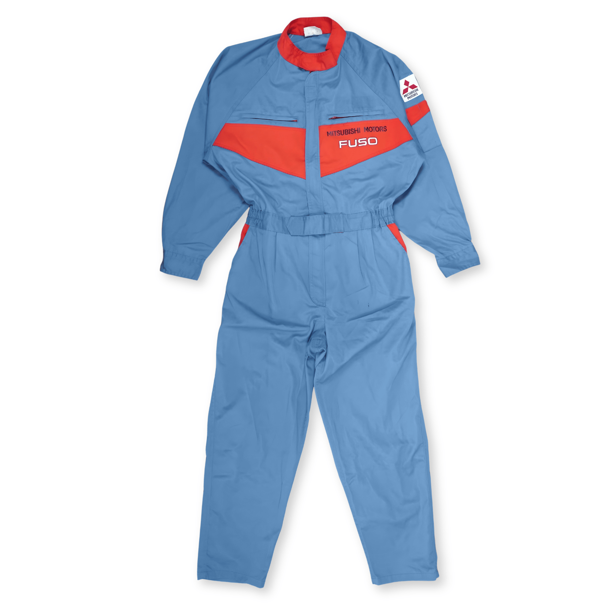 Vintage Showa JDM Mitsubishi Heavy Industries Fuso Coveralls Tsunagi Blue - Sugoi JDM
