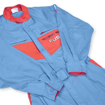 Vintage Showa JDM Mitsubishi Heavy Industries Fuso Coveralls Tsunagi Blue - Sugoi JDM