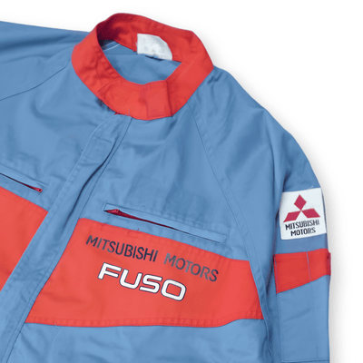 Vintage Showa JDM Mitsubishi Heavy Industries Fuso Coveralls Tsunagi Blue - Sugoi JDM