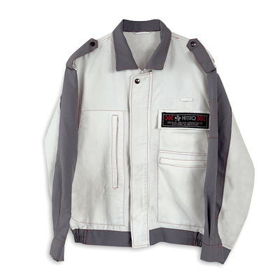 Authentic Retro JDM Japan Nissan HITEQ Mechanic Staff Jacket White - Sugoi JDM