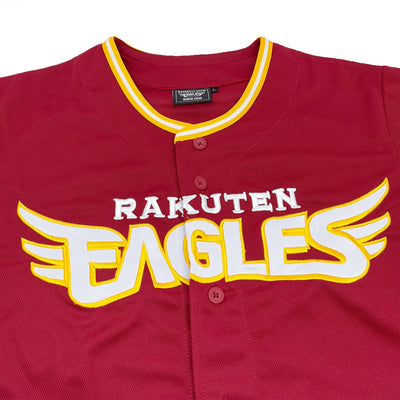 Authentic Retro NPB Japan Baseball Tohoku Rakuten Eagles Knit Jersey Red - Sugoi JDM