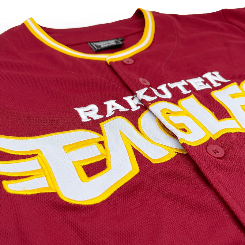 Authentic Retro NPB Japan Baseball Tohoku Rakuten Eagles Knit Jersey Red - Sugoi JDM
