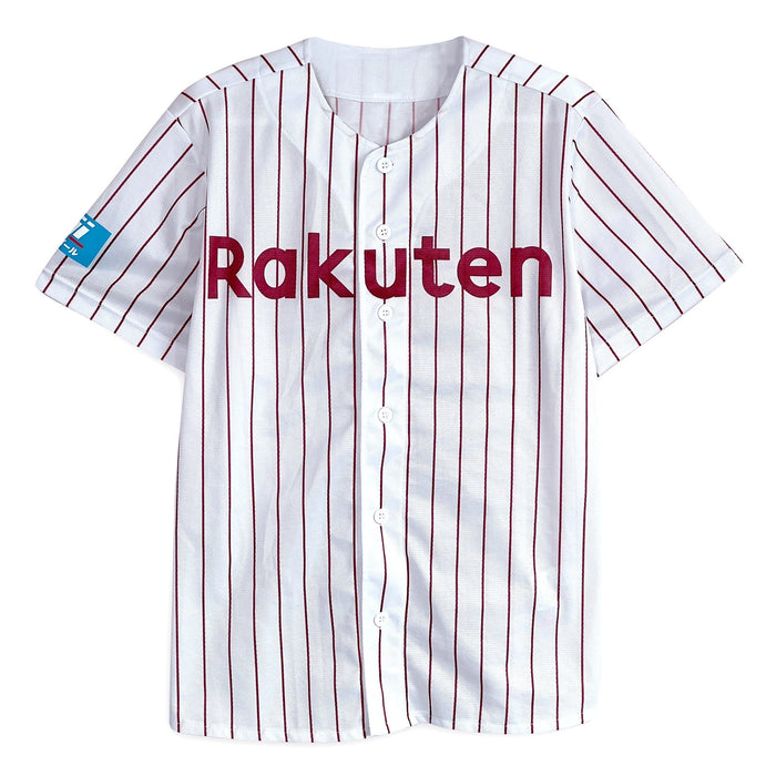 Genuine Japan Baseball Majestic Tohoku Rakuten Eagles Pin Stripe Jersey White - Sugoi JDM