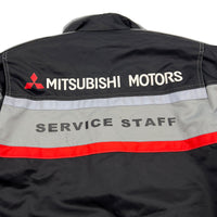 Genuine Japan JDM Mitsubishi Motors Service Staff Mechanic Jacket Black - Sugoi JDM